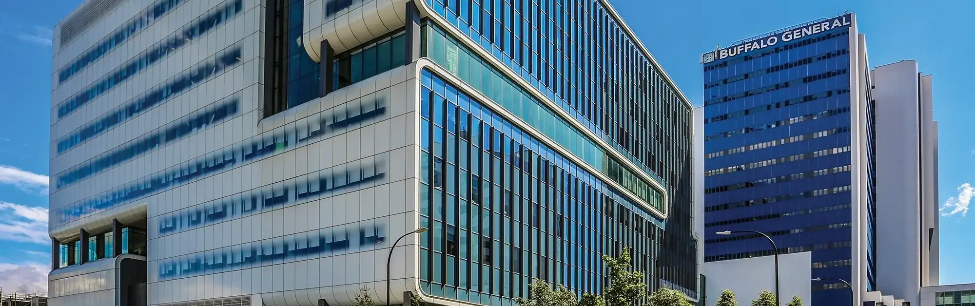 Exterior photo of the GVI and Buffalo General Medical Center